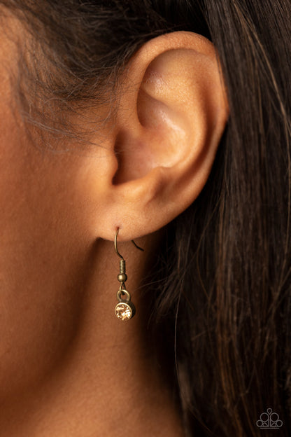 Holly Heiress - brass - Paparazzi necklace