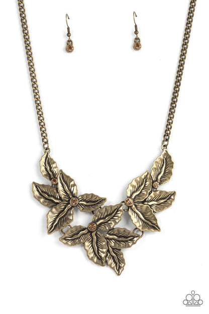 Holly Heiress - brass - Paparazzi necklace