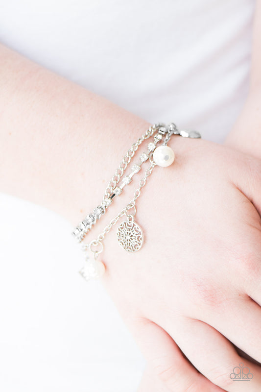 Hollywood Sweetheart - White - Paparazzi bracelet