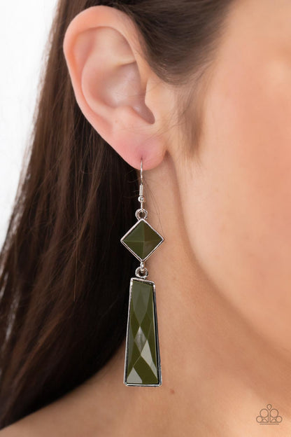 Hollywood Harmony - green - Paparazzi earrings
