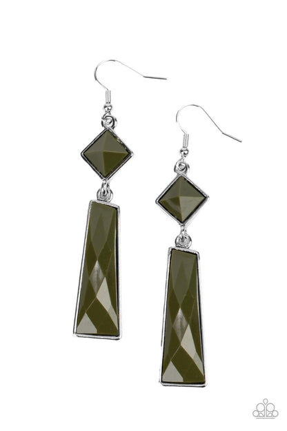 Hollywood Harmony - green - Paparazzi earrings