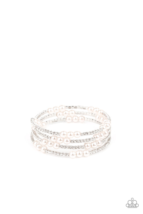 Hollywood Hospitality - white - Paparazzi bracelet – JewelryBlingThing