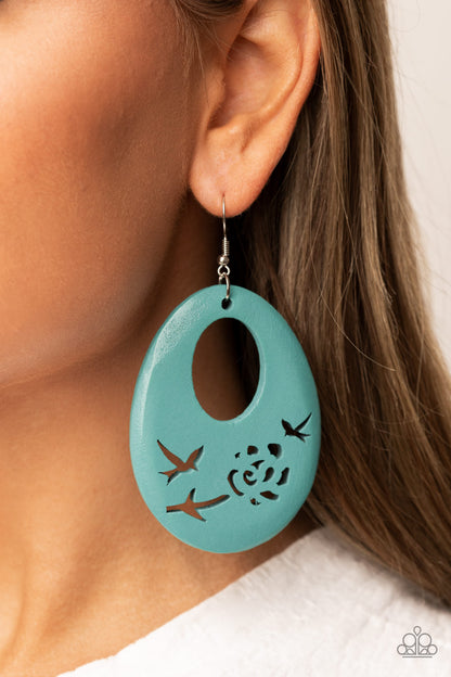 Home TWEET Home - blue - Paparazzi earrings
