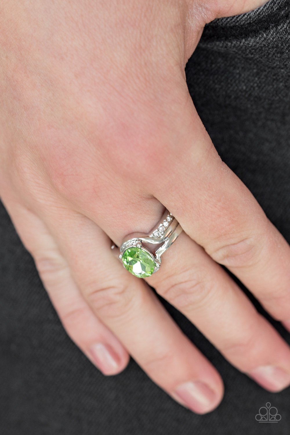 Home is Where the Castle Is - green - Paparazzi ring