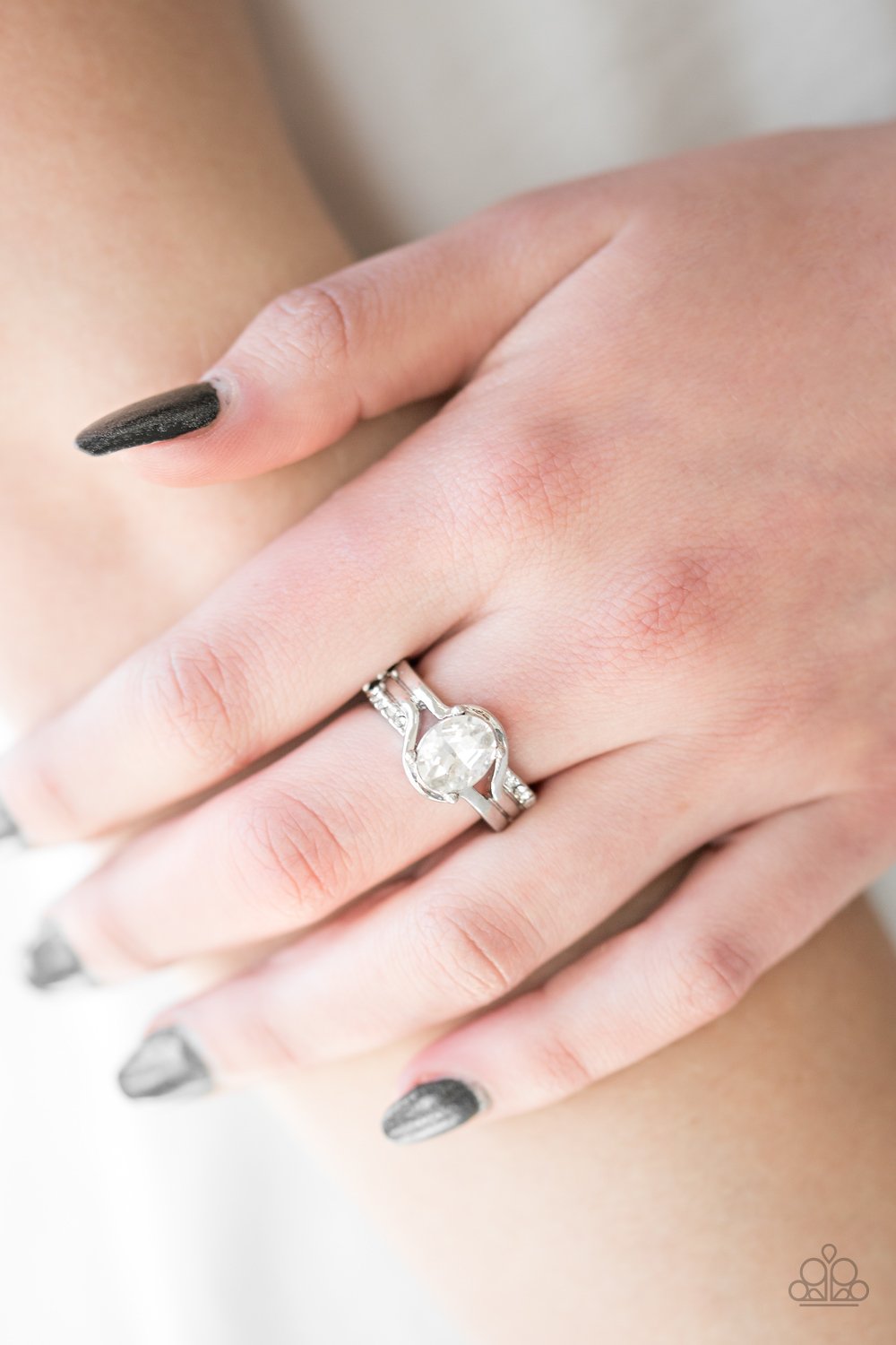 Home is Where the Castle Is - white - Paparazzi ring