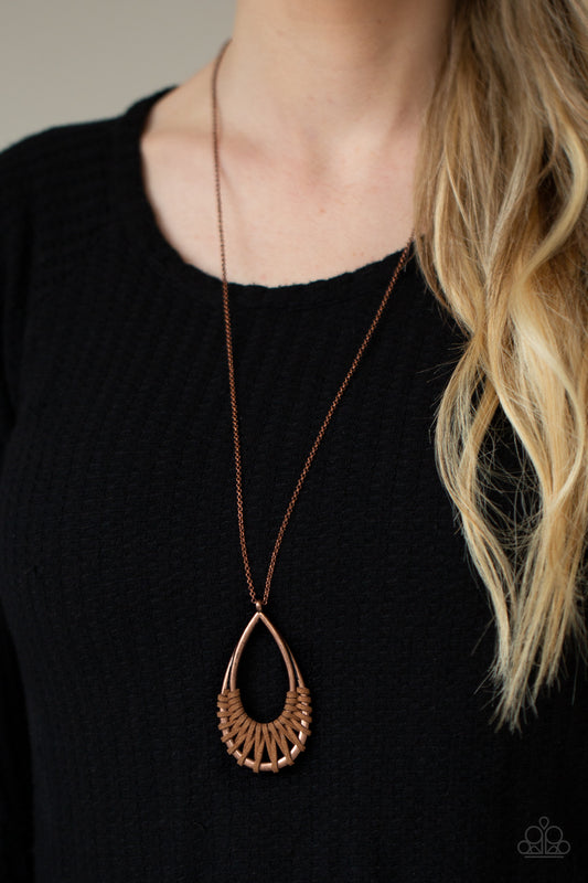 Homespun Artifact - copper - Paparazzi necklace