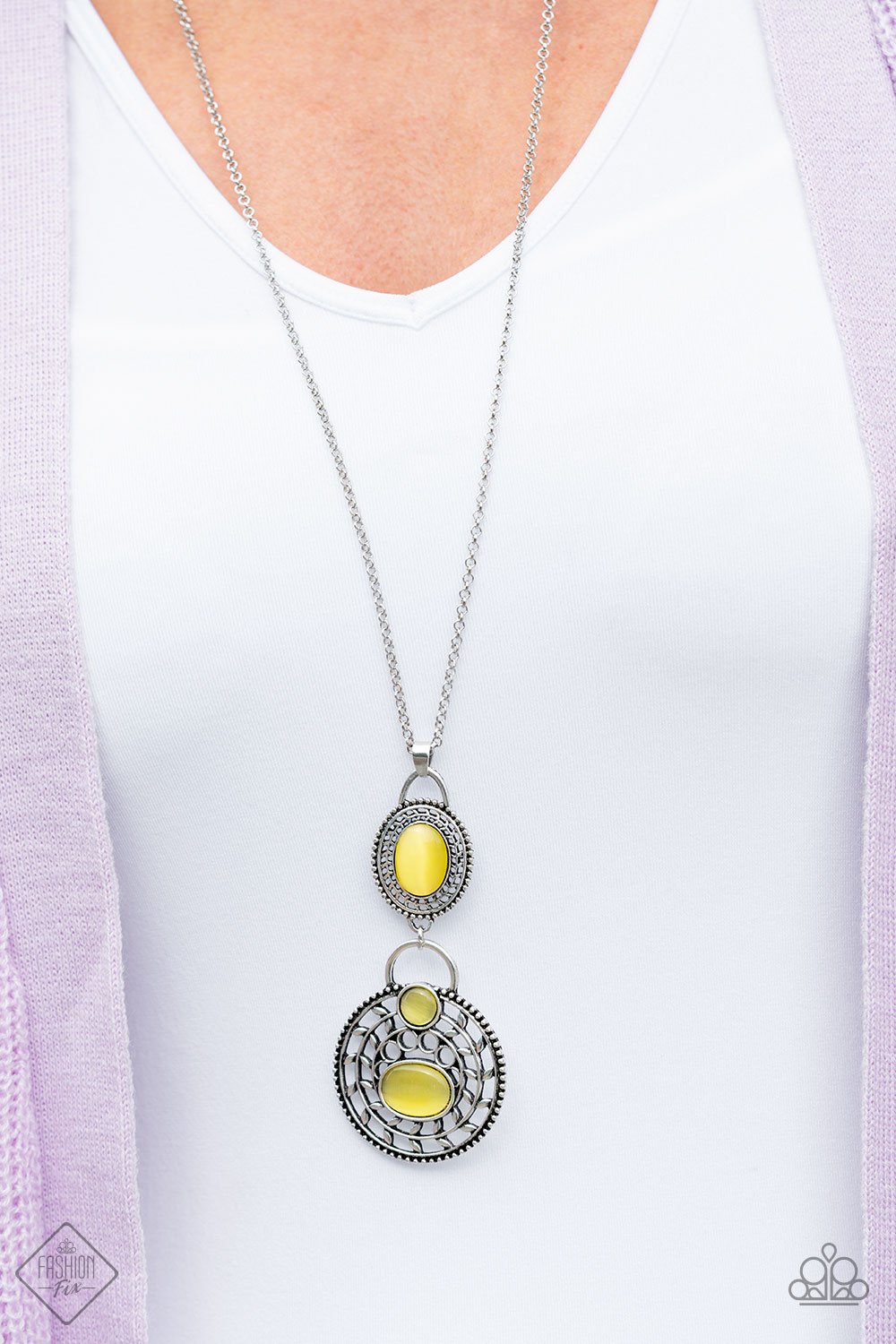 Hook VINE and Sinker - yellow - Paparazzi necklace