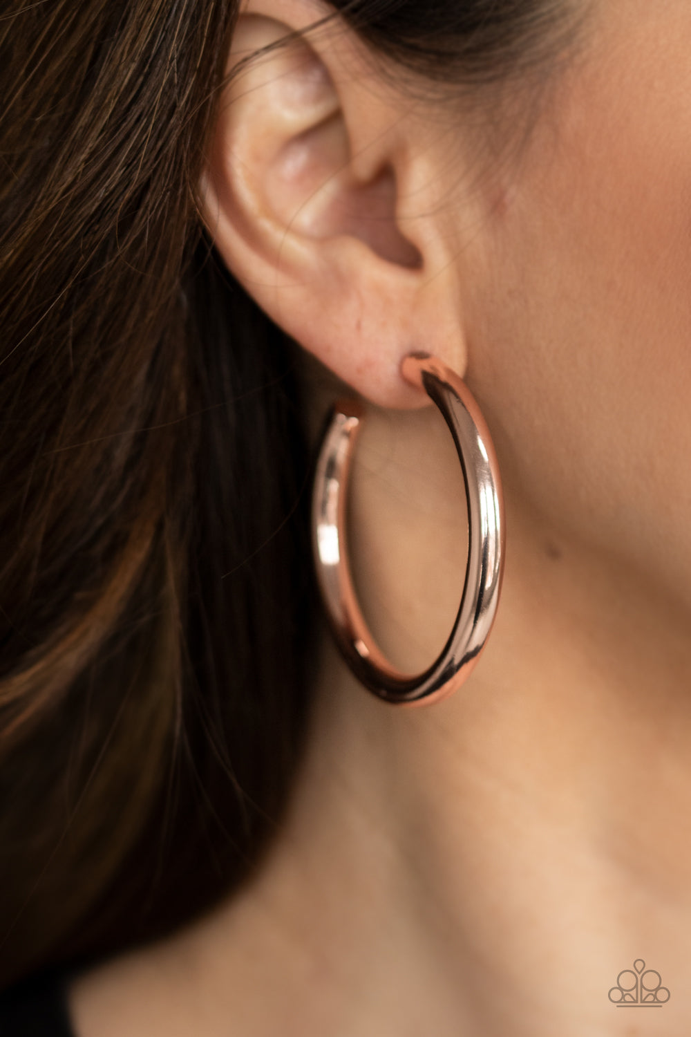 Hoop Hustle - rose gold - Paparazzi earrings