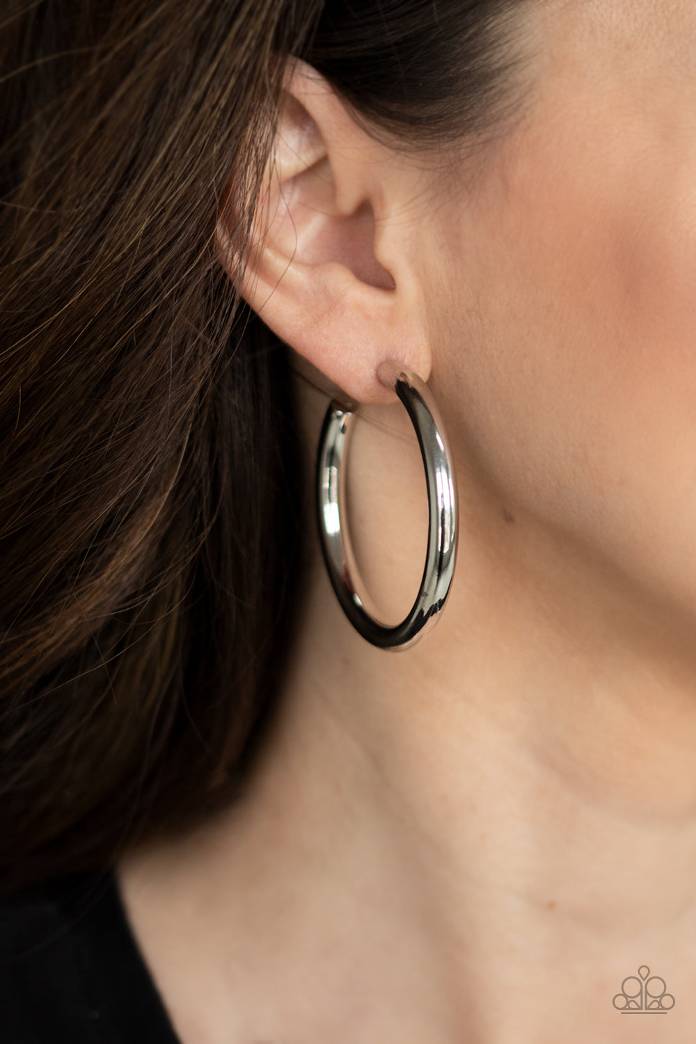 Hoop Hustle - silver - Paparazzi earrings