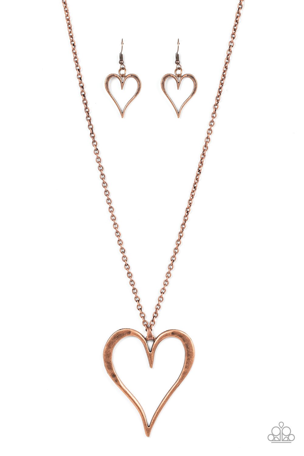 Hopelessly In Love - copper - Paparazzi necklace