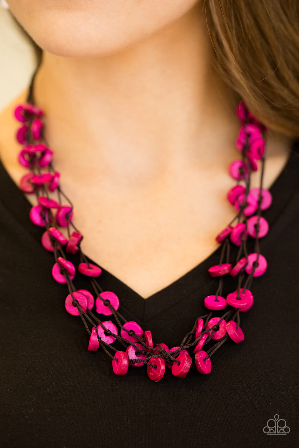 Hoppin Honolulu - pink - Paparazzi necklace