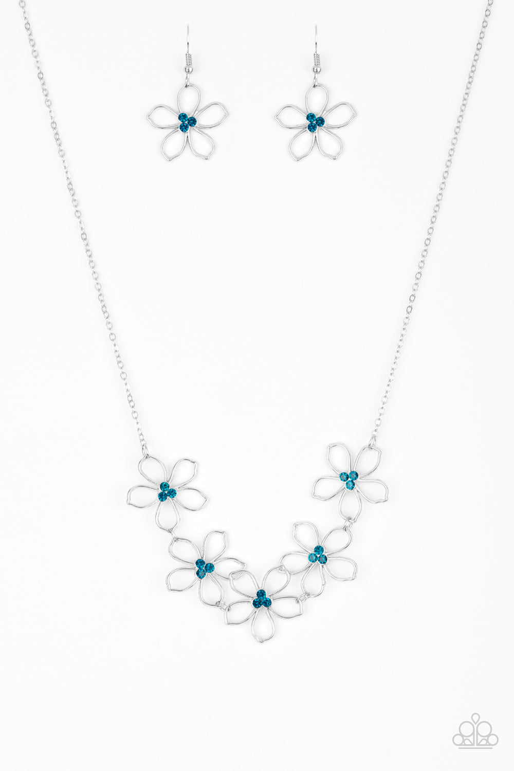 Hoppin Hibiscus - blue - Paparazzi necklace