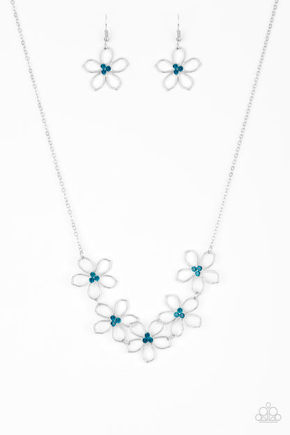 Hoppin Hibiscus - blue - Paparazzi necklace