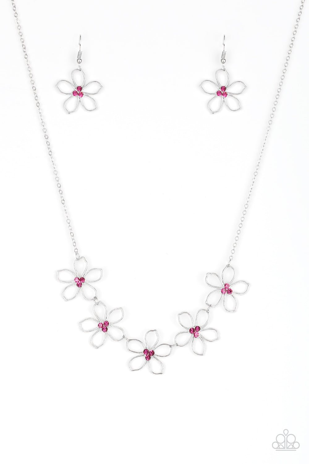 Hoppin Hibiscus - pink - Paparazzi necklace