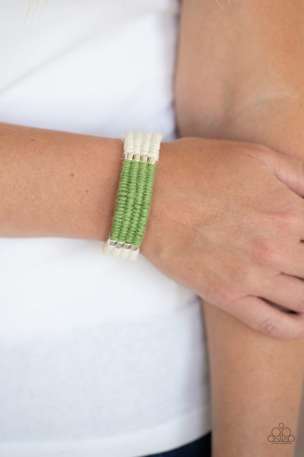 Hot Cross BUNGEE - green - Paparazzi bracelet