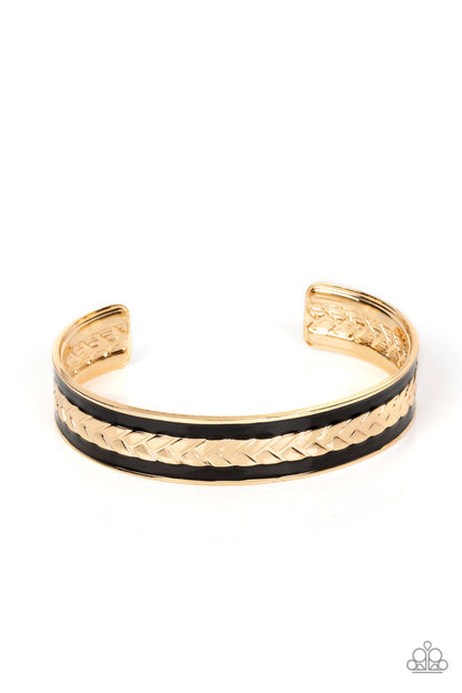 Hot on the TRAILBLAZER - gold - Paparazzi MENS bracelet