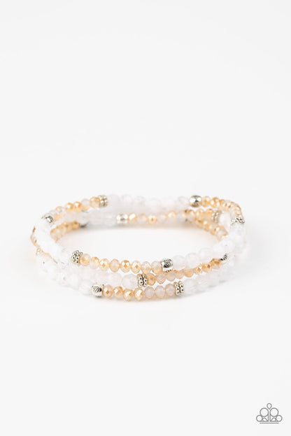 How Does Your Garden GLOW - white - Paparazzi bracelet