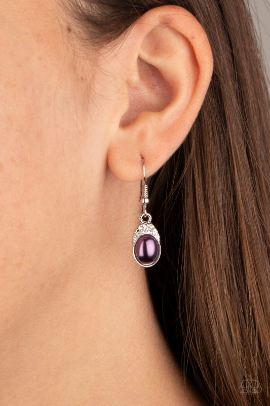 How Fancy - purple - Paparazzi earrings