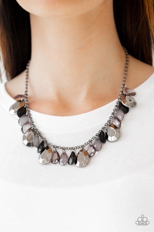 Hurricane Season - black - Paparazzi necklace