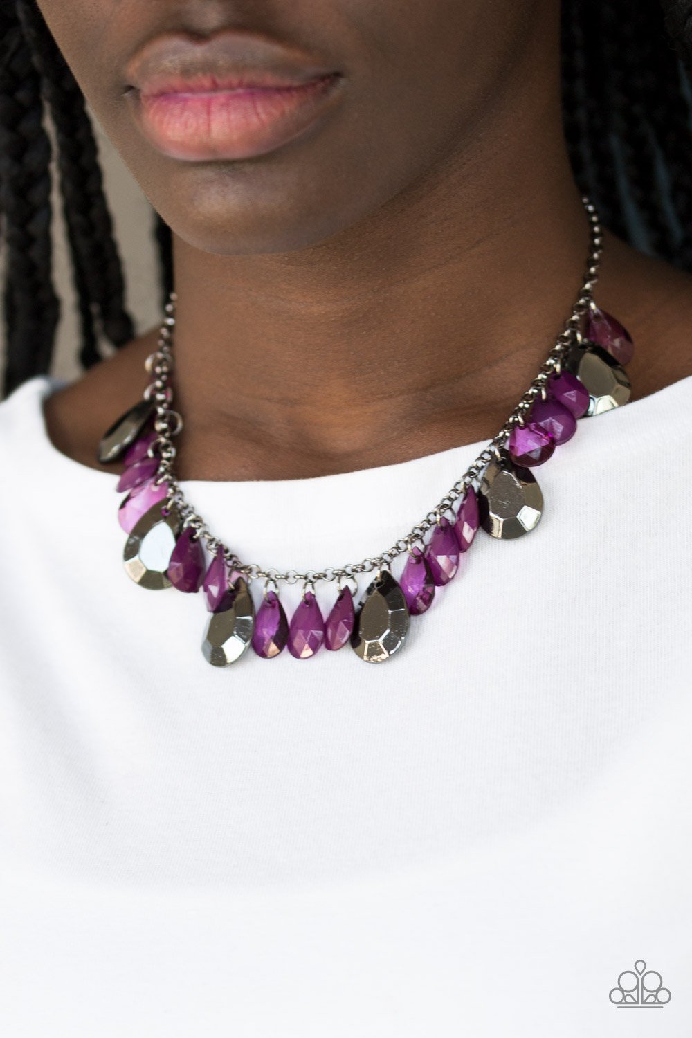Hurricane Season - purple - Paparazzi necklace