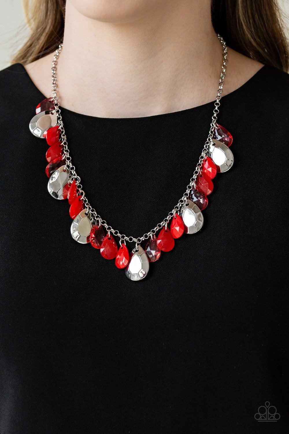 Hurricane Season-red-Paparazzi necklace