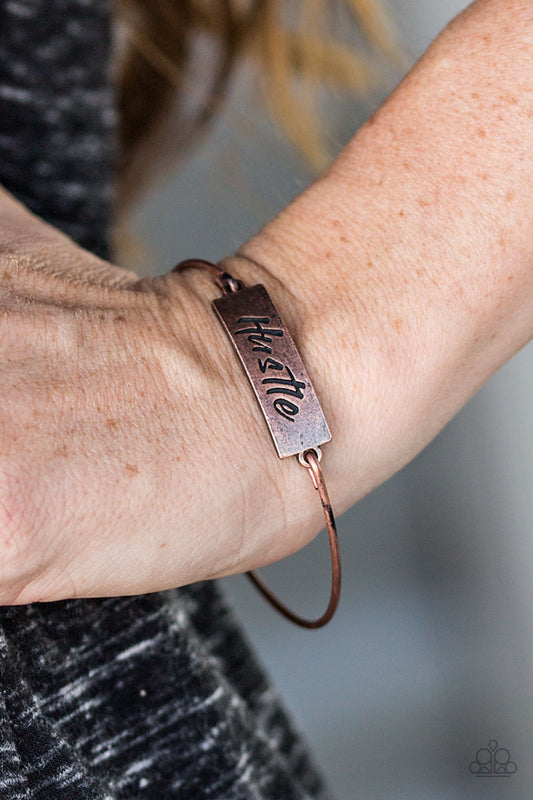 Hustle Hard - copper - Paparazzi bracelet