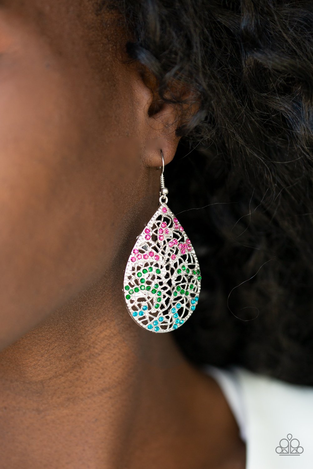 Hustle and Bustle-multi-Paparazzi earrings