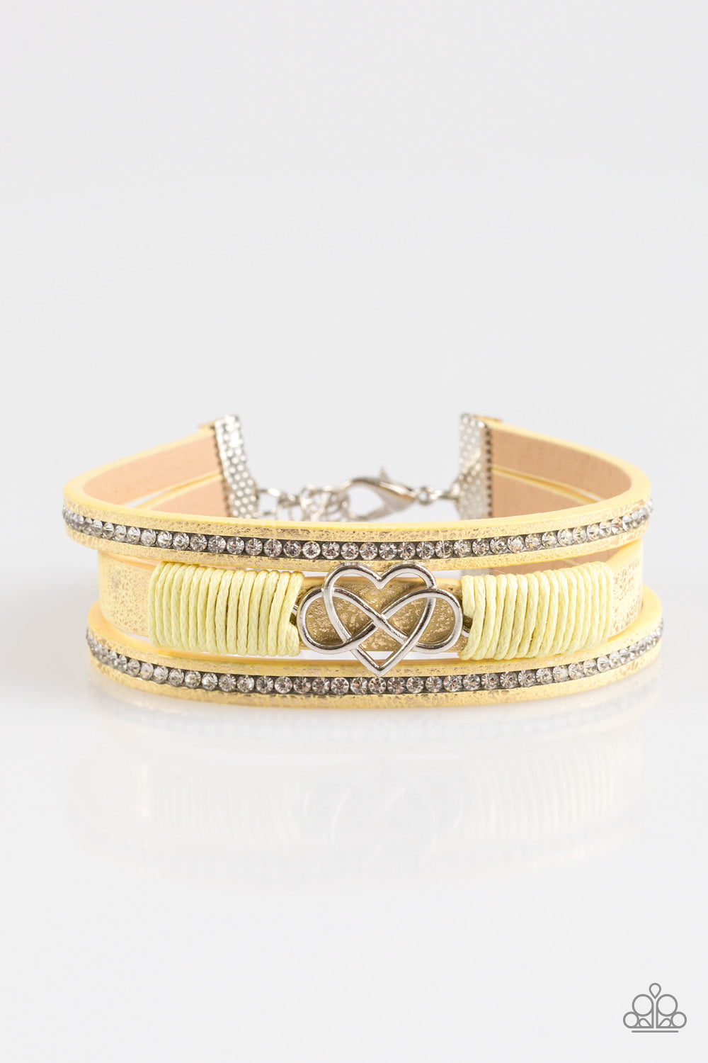 Hustlin Heart - yellow - Paparazzi bracelet