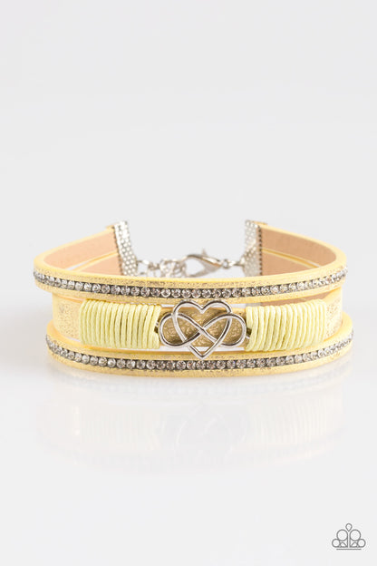 Hustlin Heart - yellow - Paparazzi bracelet