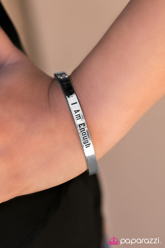 I Am Enough - Silver - Paparazzi bracelet