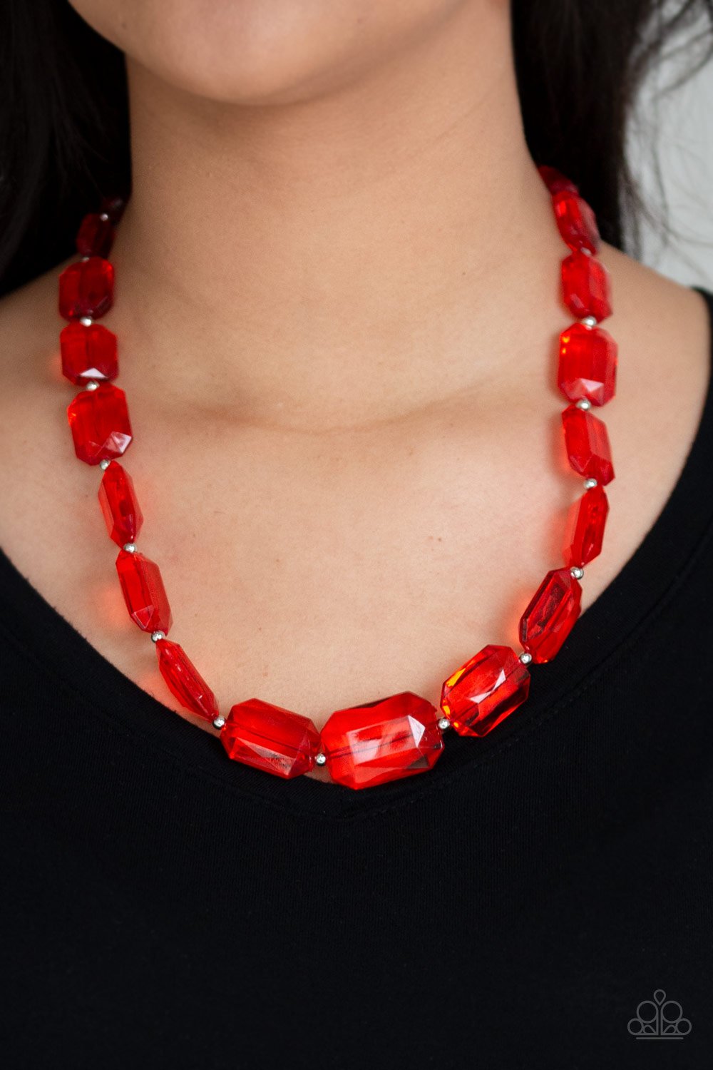 ICE-versa-red-Paparazzi necklace