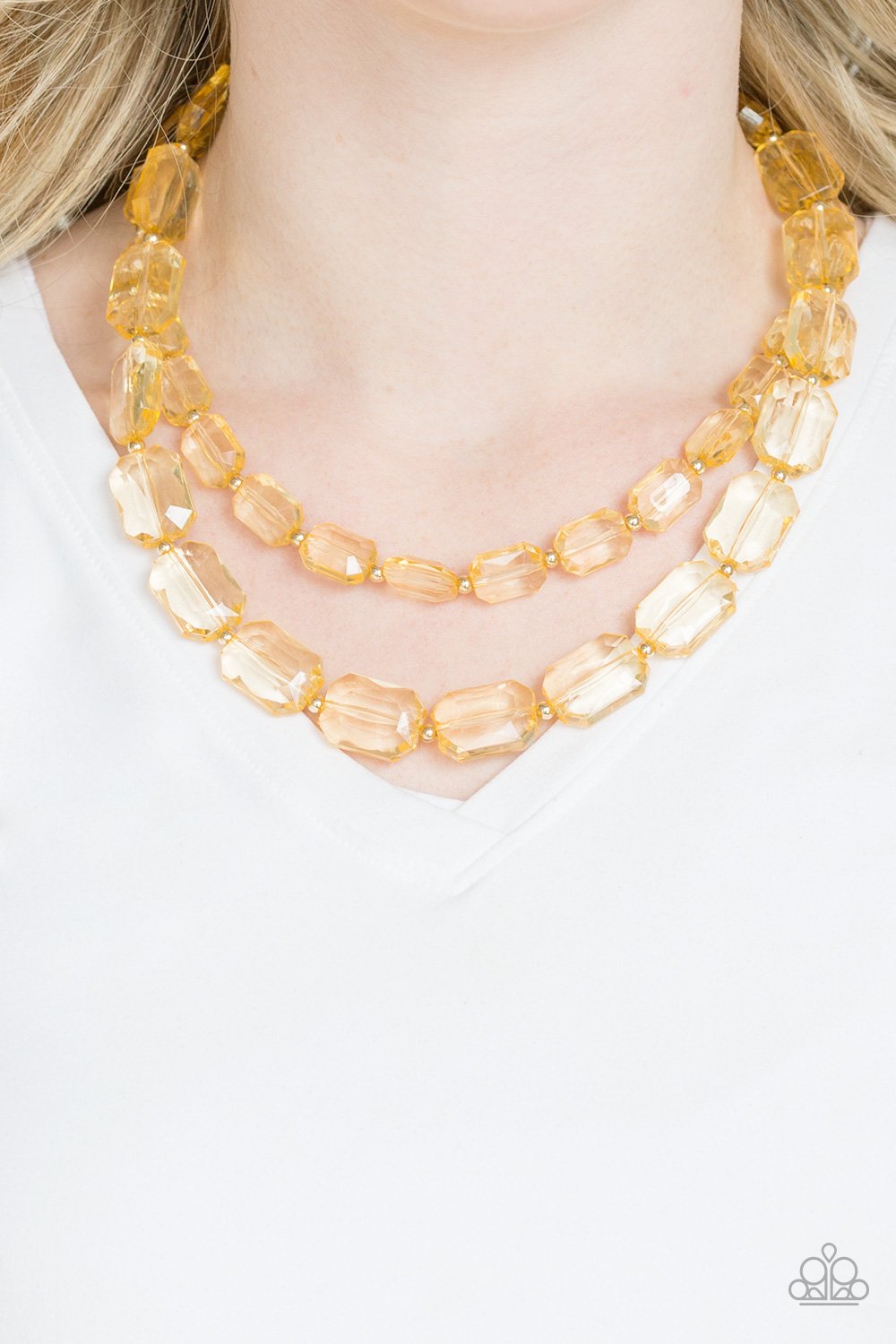 ICE Bank-gold-Paparazzi necklace