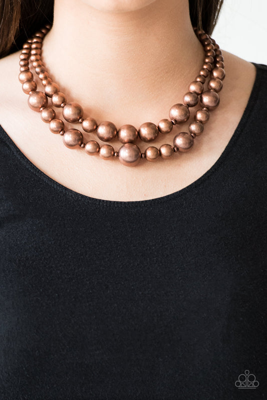 I Double Dare You - copper - Paparazzi necklace