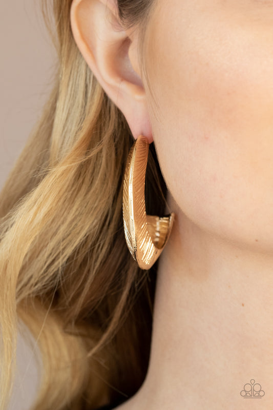 I Double FLARE You - gold - Paparazzi earrings