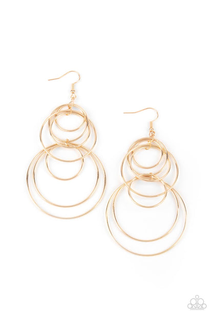 I Feel Dizzy - gold - Paparazzi earrings