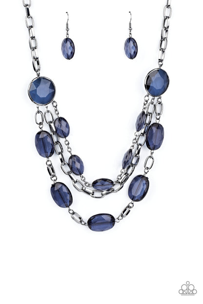 I Need a GLOW-cation - blue - Paparazzi necklace