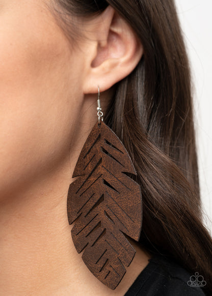 I Want To Fly - brown - Paparazzi earrings