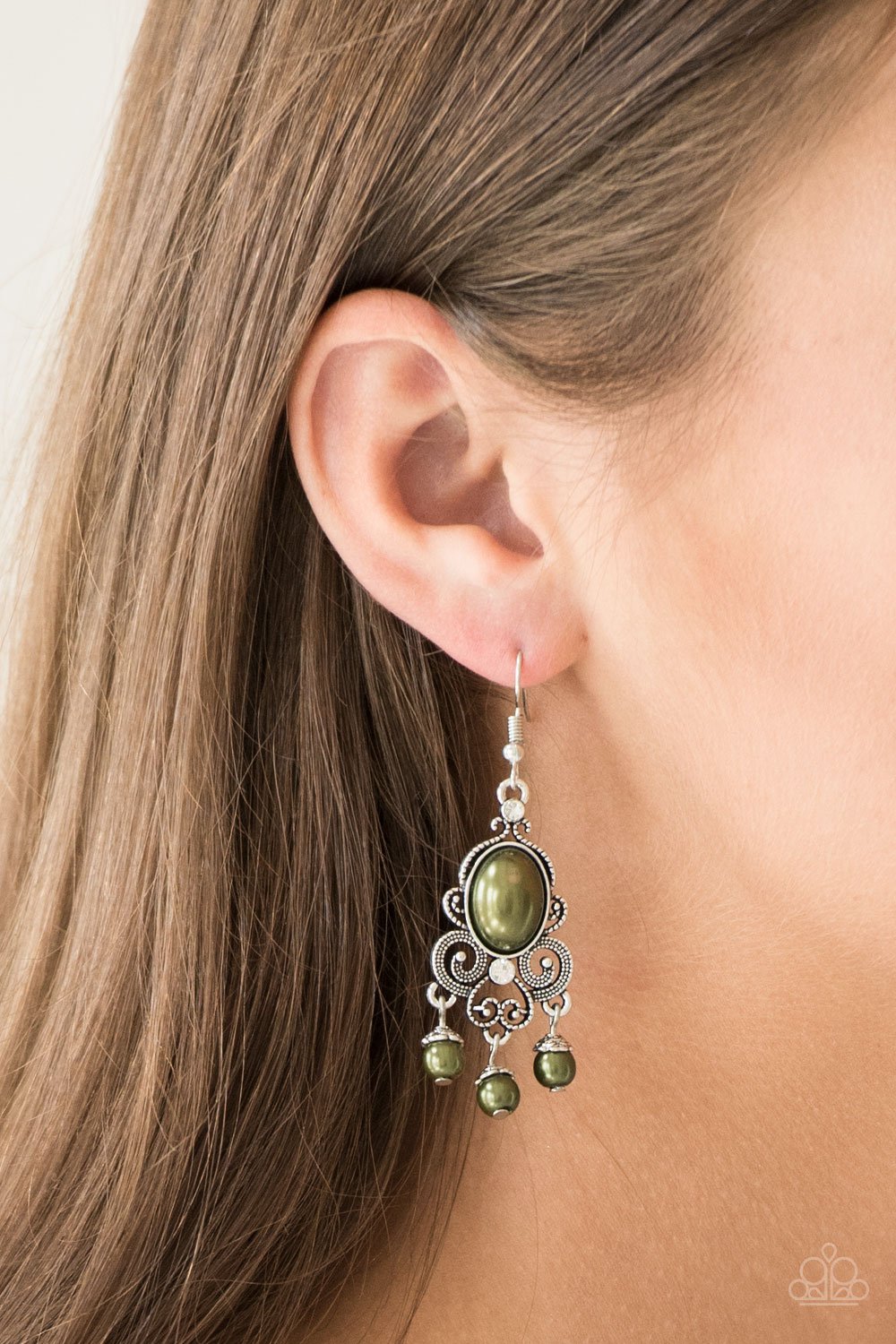I Better Get Glowing-green-Paparazzi earrings