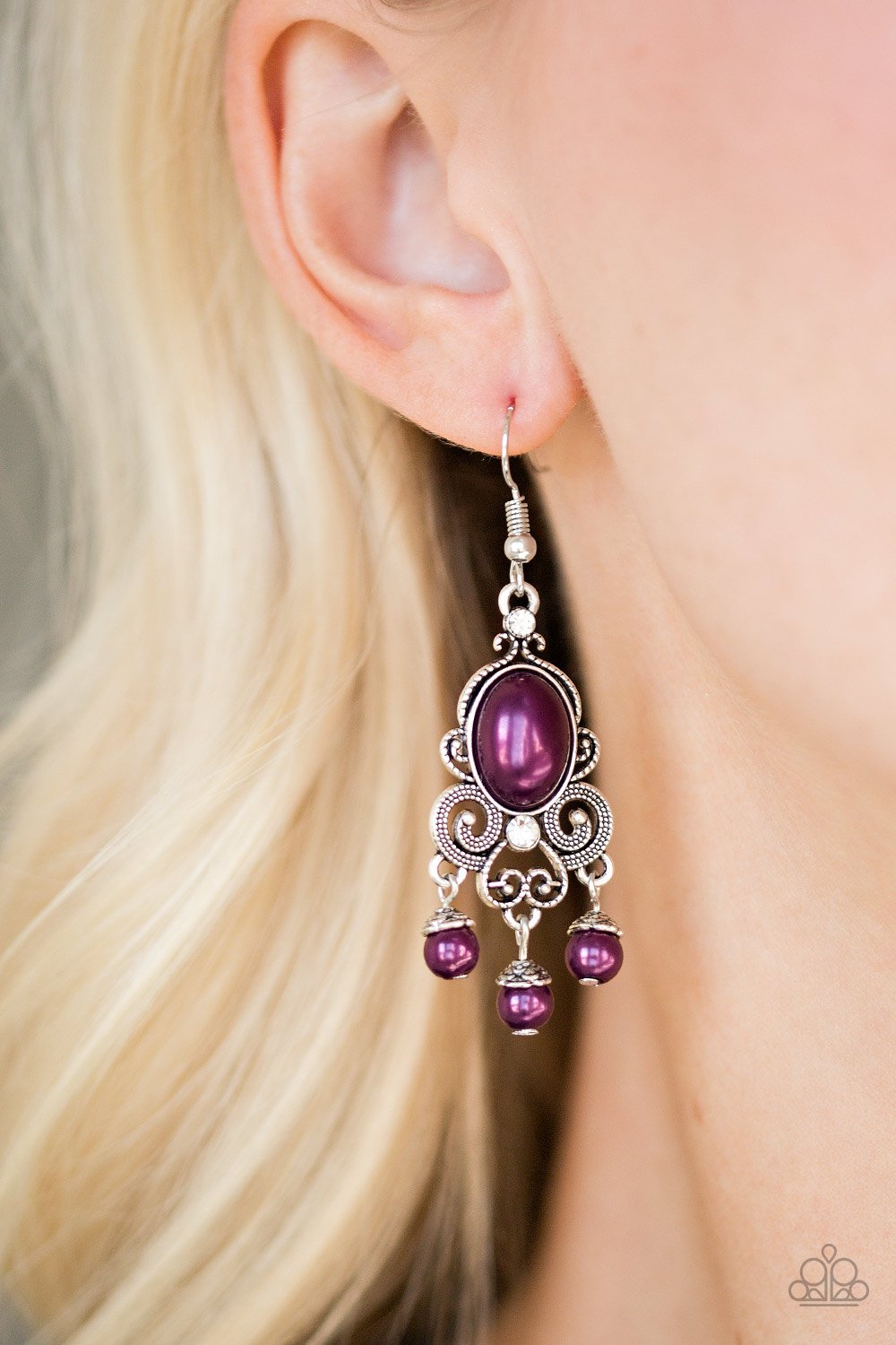I Better Get Glowing-purple-Paparazzi earrings