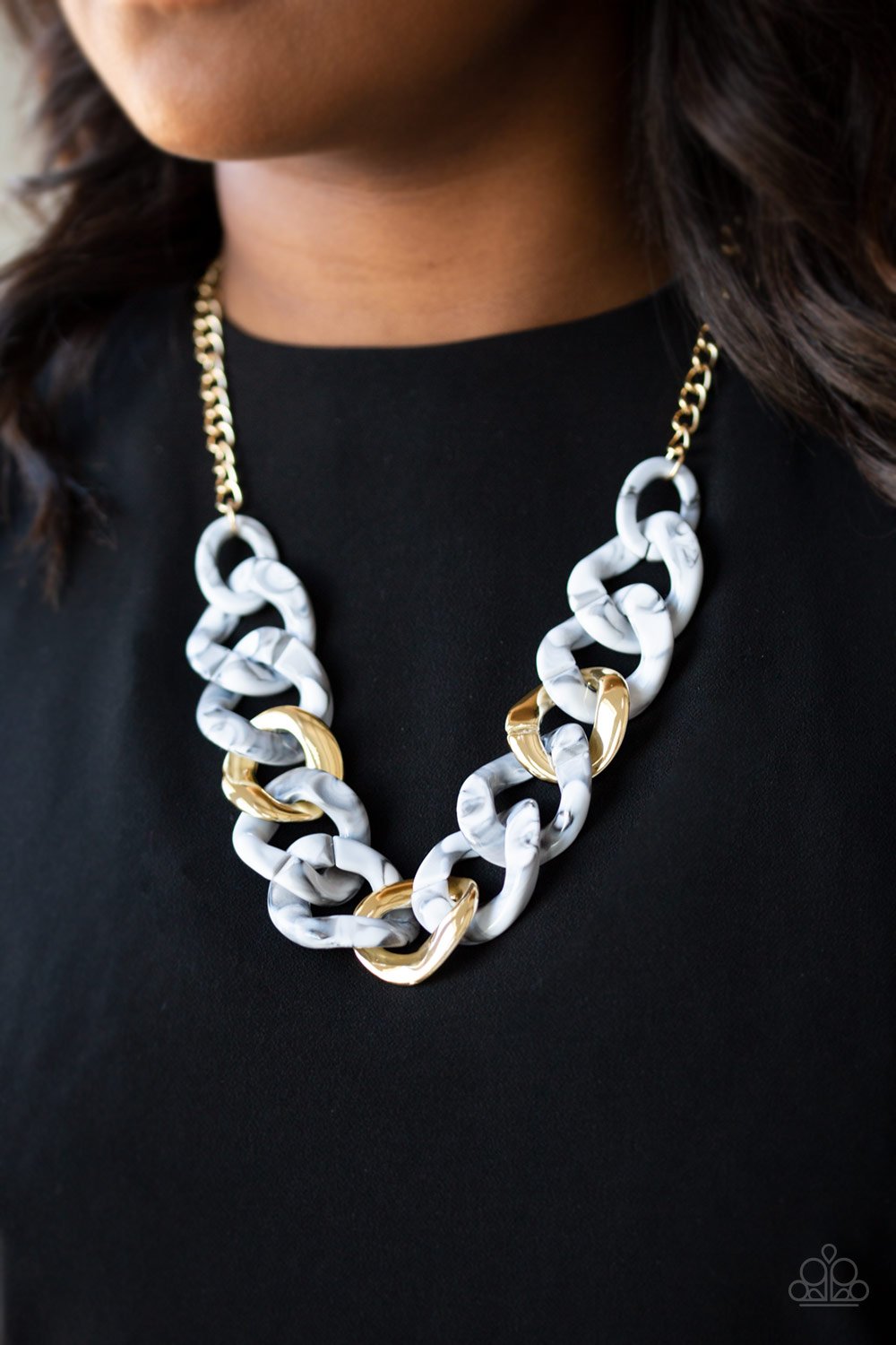 I Have a HAUTE Date-white-Paparazzi necklace