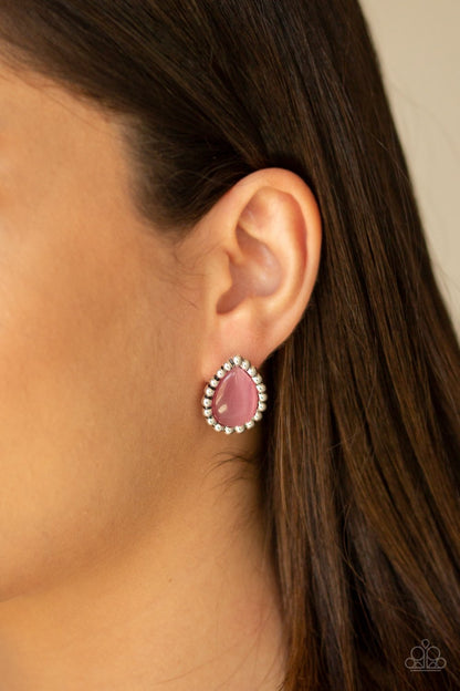 I Wanna GLOW-pink-Paparazzi earrings