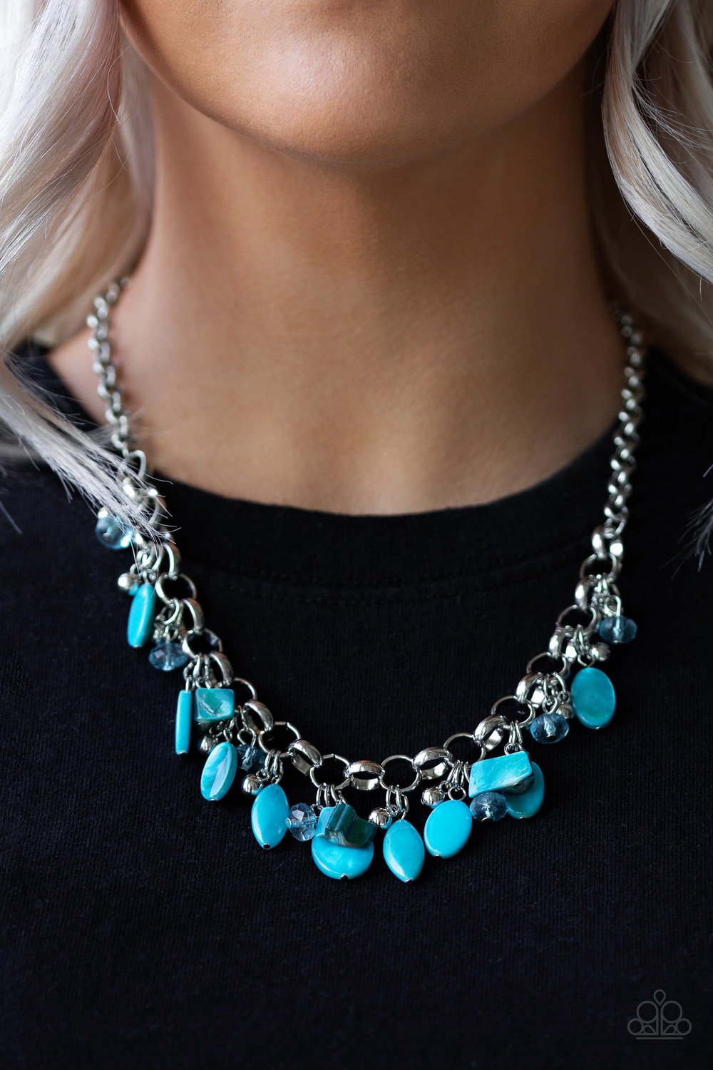 I Want to SEA the World-blue-Paparazzi necklace