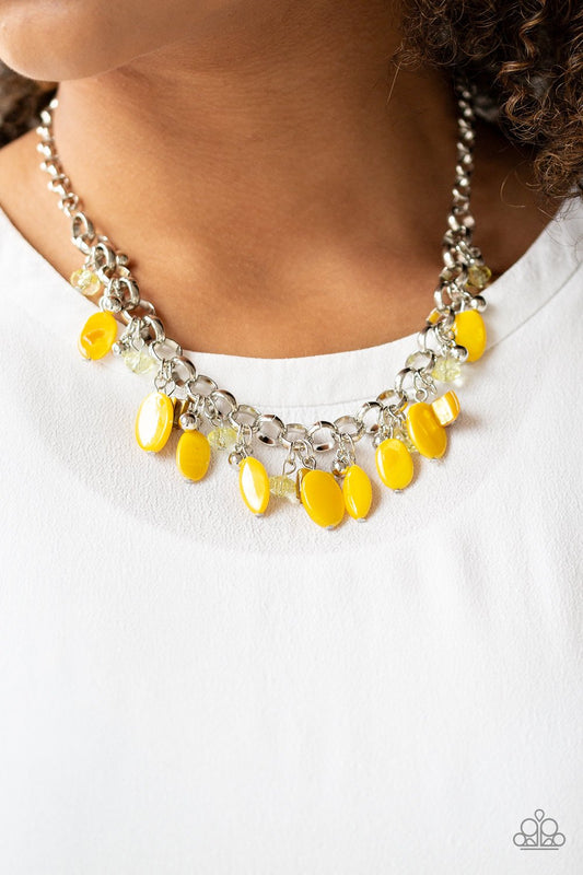 I Want to SEA the World-yellow-Paparazzi necklace