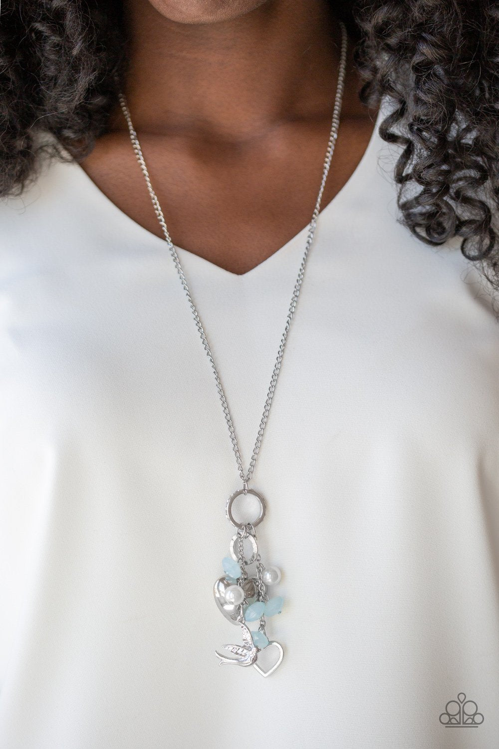 I Will Fly-blue-Paparazzi necklace