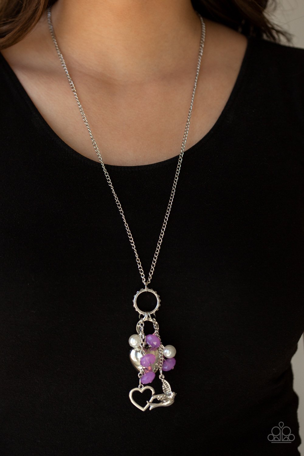 I Will Fly-purple-Paparazzi necklace