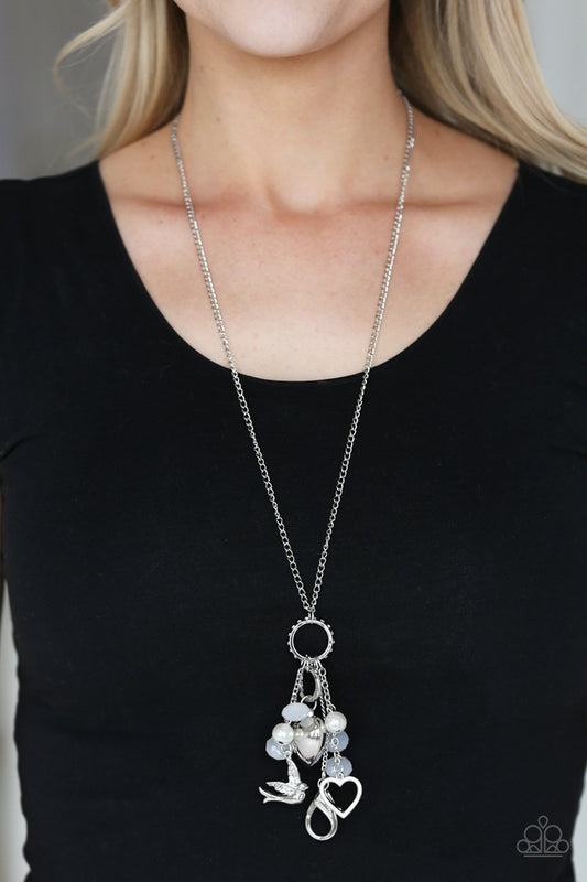 I Will Fly-white-Paparazzi necklace