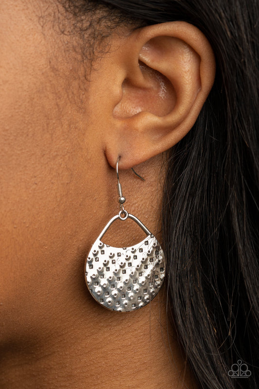 I'm Sensing A Pattern Here - silver - Paparazzi earrings