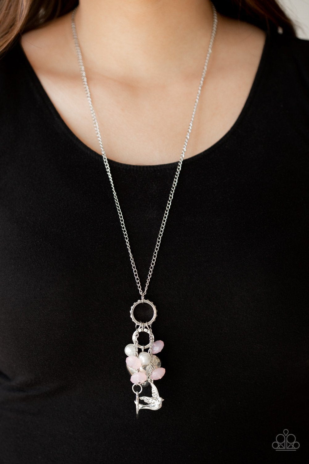 I Will Fly-pink-Paparazzi necklace