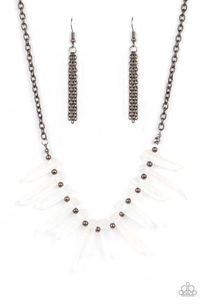 Ice Age Intensity - black - Paparazzi necklace