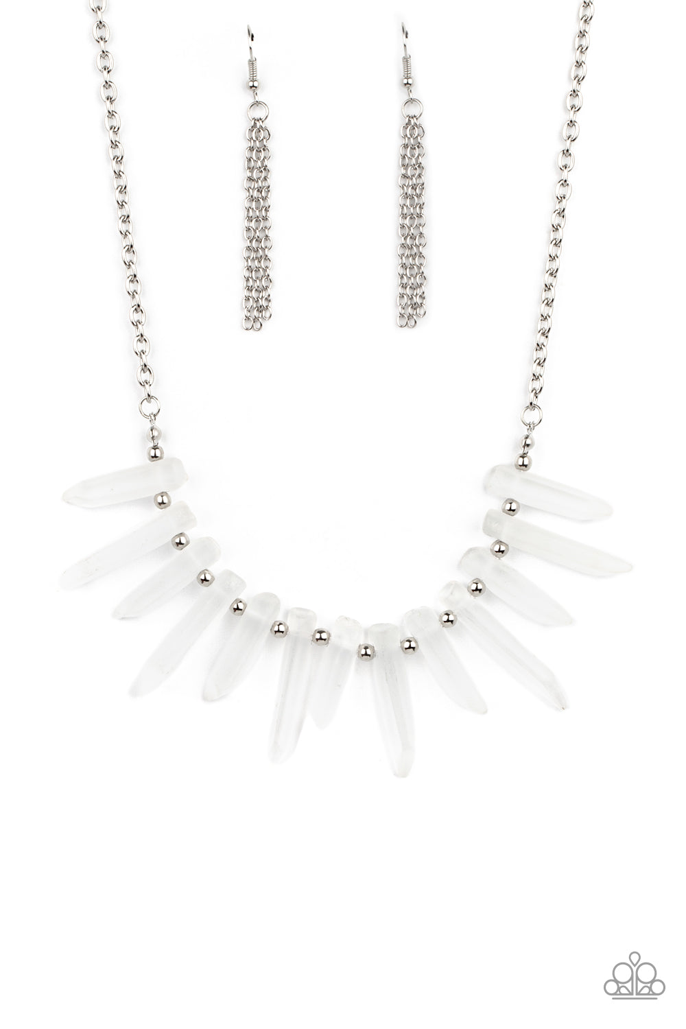 Ice Age Intensity​ - white - Paparazzi necklace